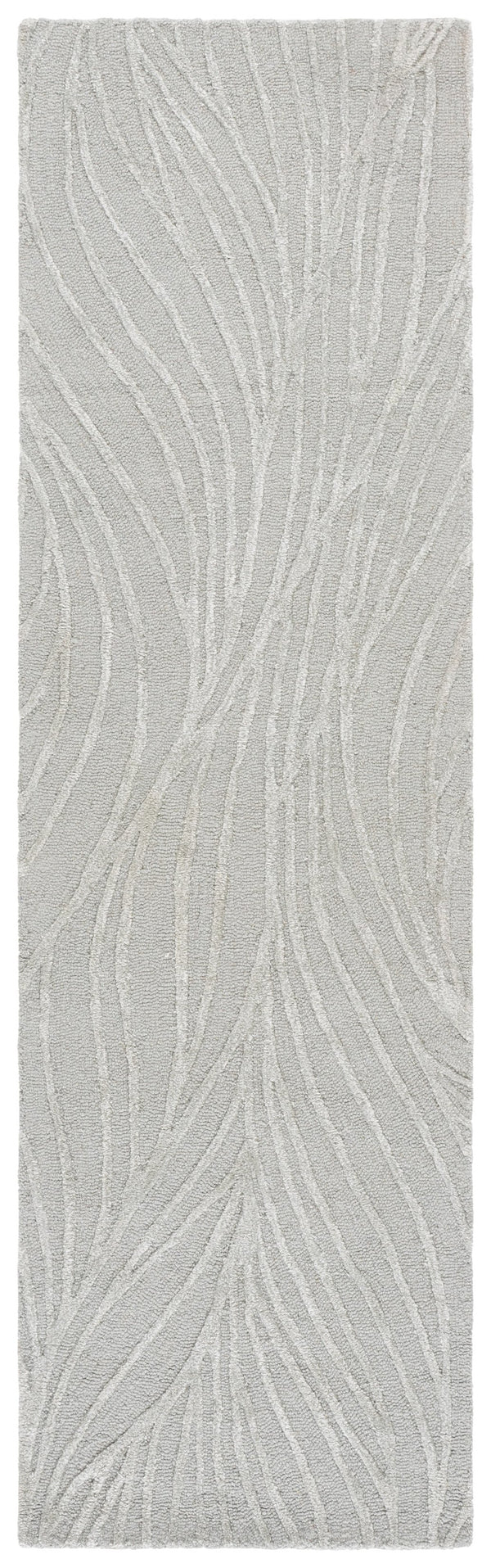 Safavieh Glamour Hand‑Tufted Round Area Rug In Light Grey And Ivory — Low‑Profile Wool Blend, Modern Minimalist Rug 6'-0" x 6'-0" GLM617F-6R