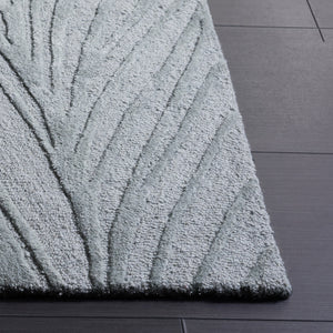 Safavieh Glamour Hand-Tufted Light Grey Ivory Square Rug — Wool Blend Low-Profile Texture For Modern Rooms 6'-0" x 6'-0" GLM617F-6SQ