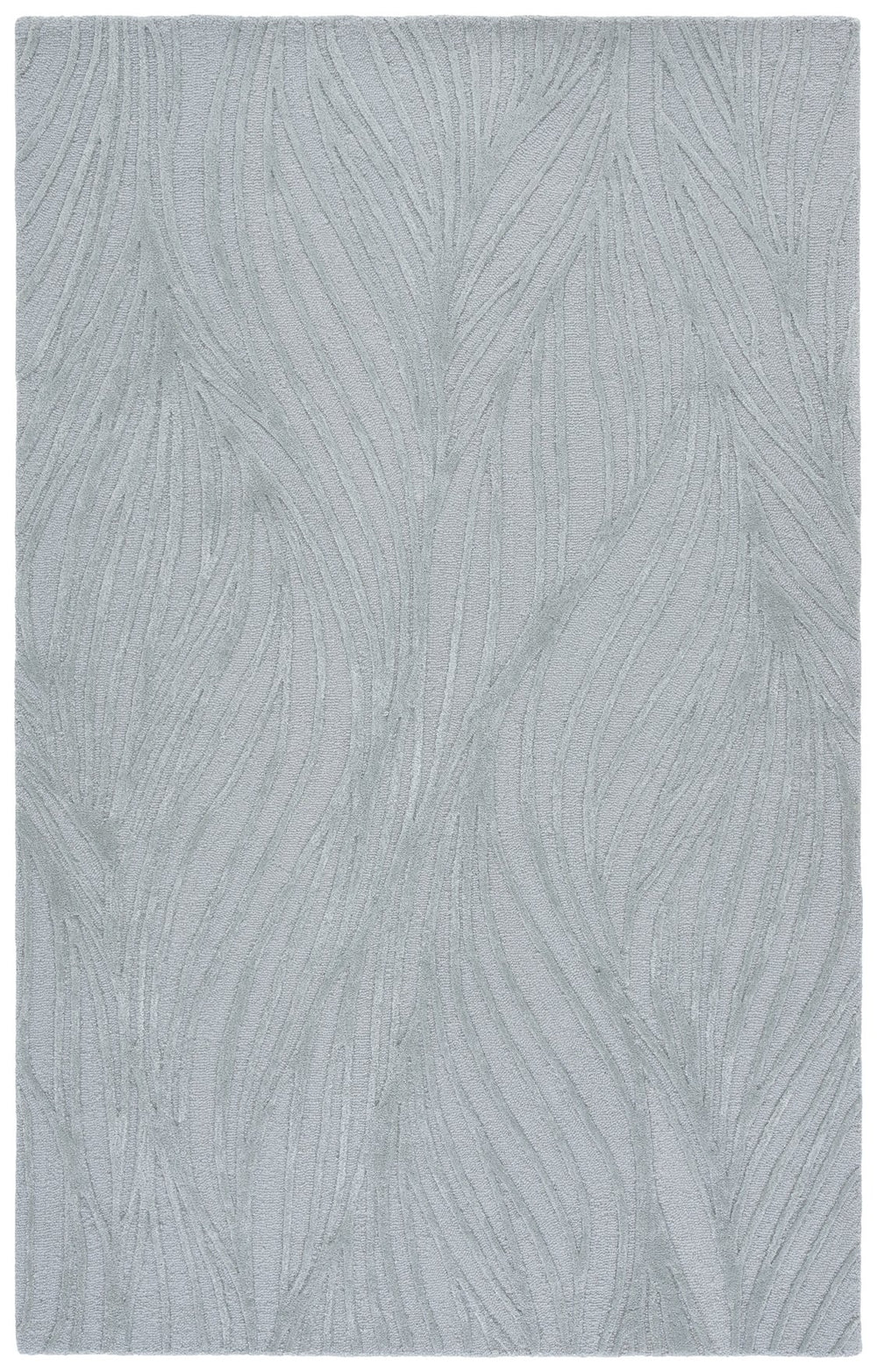 Safavieh Glamour Hand‑Tufted Round Area Rug In Light Grey And Ivory — Low‑Profile Wool Blend, Modern Minimalist Rug 6'-0" x 6'-0" GLM617F-6R