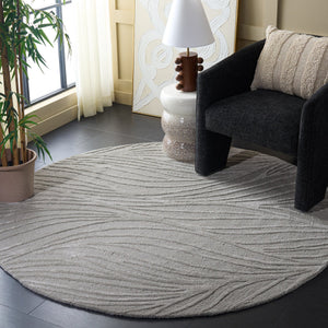 Safavieh Glamour Hand-Tufted Light Grey Ivory Runner Rug — Low-Profile Wool Blend Comfort For Hallways 2'-3" x 8'-0" GLM617F-28