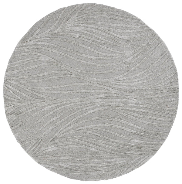 Safavieh Glamour Hand‑Tufted Light Grey Ivory Rug — Plush 70% Wool Blend, Subtle Sheen, Modern Texture For Rooms 5'-0" x 8'-0" GLM617F-5