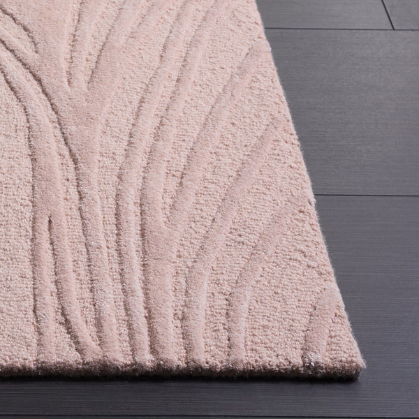 Safavieh Glamour Hand-Tufted Light Pink Ivory Area Rug — Low-Profile Wool Blend Square For Modern Spaces 6'-0" x 6'-0" GLM617U-6SQ