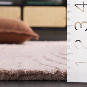 Safavieh Glamour Hand-Tufted Light Pink Ivory Area Rug — Low-Profile Wool Blend Square For Modern Spaces 6'-0" x 6'-0" GLM617U-6SQ