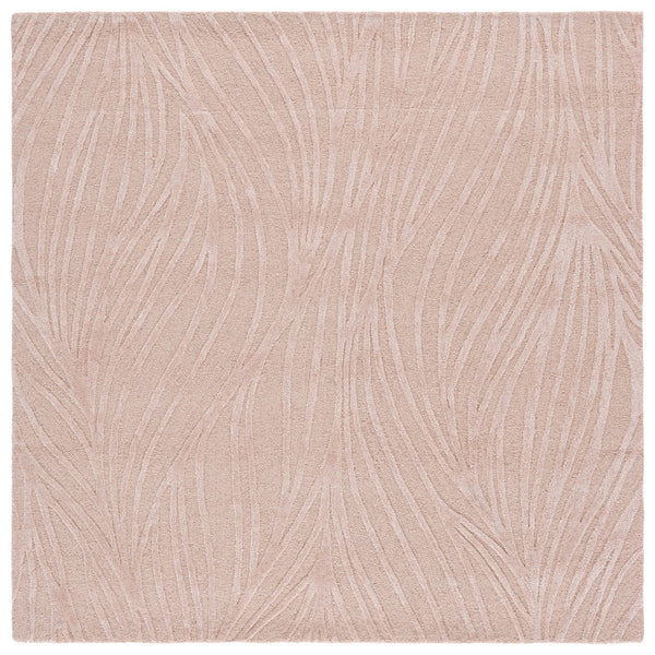 Safavieh Glamour Hand-Tufted Round Area Rug In Light Pink Ivory — Wool Blend, Low Pile, Modern Textured Accent 6'-0" x 6'-0" GLM617U-6R