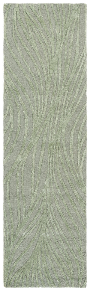 Safavieh Glamour Hand-Tufted Sage Green Wool Rug — Minimalist Solid Design, Plush 3/8" Pile, Ethically Made 6'-0" x 9'-0" GLM617W-6