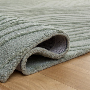 Safavieh Glamour Hand-Tufted Sage Green Wool Rug — Minimalist Solid Design, Plush 3/8" Pile, Ethically Made 6'-0" x 9'-0" GLM617W-6