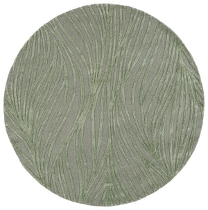 Safavieh Glamour Hand-Tufted Sage Green Wool Rug — Minimalist Solid Design, Plush 3/8" Pile, Ethically Made 6'-0" x 9'-0" GLM617W-6