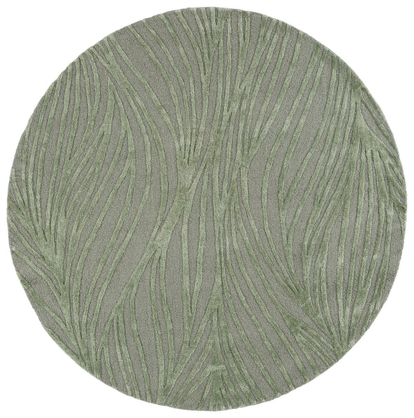 Safavieh Glamour Hand-Tufted Sage Green Wool Rug — Minimalist Solid Design, Plush 3/8" Pile, Ethically Made 6'-0" x 9'-0" GLM617W-6