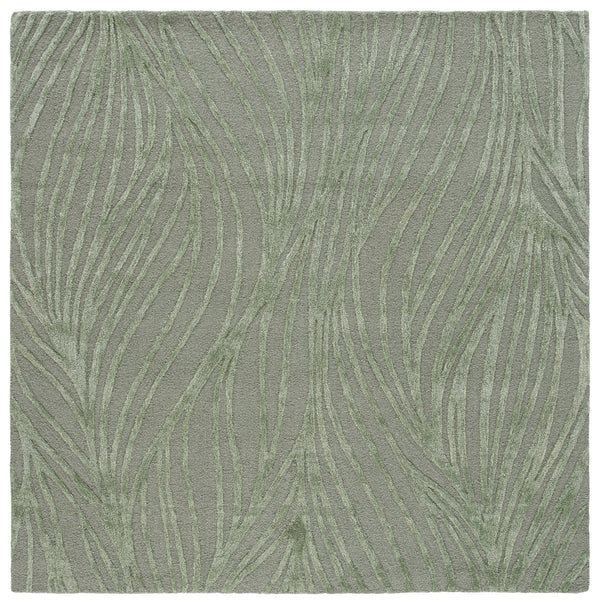 Safavieh Glamour Hand-Tufted Sage Green Wool Rug — Minimalist Solid Design, Plush 3/8" Pile, Ethically Made 6'-0" x 9'-0" GLM617W-6
