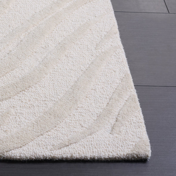 Safavieh Glamour Hand-Tufted Ivory Area Rug — Wool-Blend Plush Minimalist Design For Elegant Living Spaces 4'-0" x 6'-0" GLM618A-4