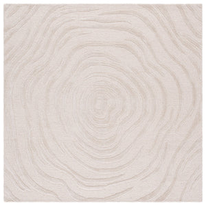 Safavieh Glamour Ivory Hand-Tufted Square Rug — 70% Wool Low-Pile Elegance With Subtle Viscose Sheen, Durable Comfort 6'-0" x 6'-0" GLM618A-6SQ