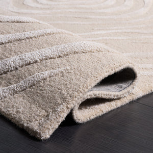 Safavieh Glamour Hand-Tufted Beige Area Rug 70% Wool Low Profile 3/8" Pile Elegant Minimalist DéCor Anchor 9'-0" x 12'-0" GLM618B-9