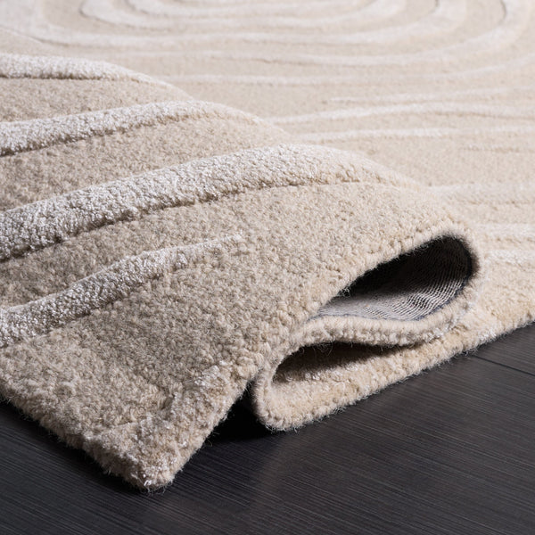 Safavieh Glamour Hand-Tufted Beige Area Rug 70% Wool Low Profile 3/8" Pile Elegant Minimalist DéCor Anchor 9'-0" x 12'-0" GLM618B-9