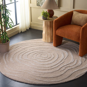 Safavieh Glamour Hand-Tufted Beige Area Rug 70% Wool Low Profile 3/8" Pile Elegant Minimalist DéCor Anchor 9'-0" x 12'-0" GLM618B-9