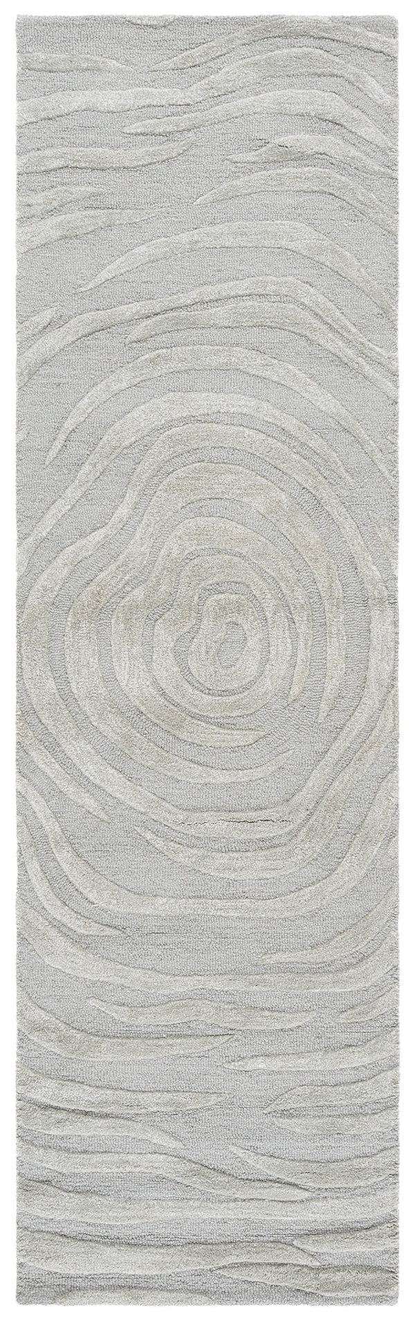 Safavieh Glamour Hand-Tufted Light Grey Area Rug — 70% Wool Low-Profile 3/8" Pile, Minimalist Luxe Anchor (8X10) 8'-0" x 10'-0" GLM618F-8