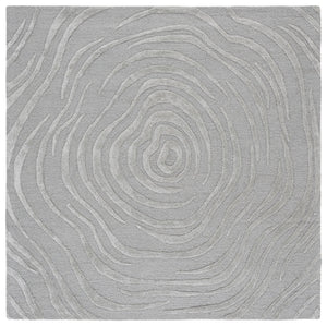 Safavieh Glamour Hand-Tufted Round Rug Light Grey — Wool-Viscose-Cotton Blend, Low-Profile Luxury For Living Spaces 6'-0" x 6'-0" GLM618F-6R