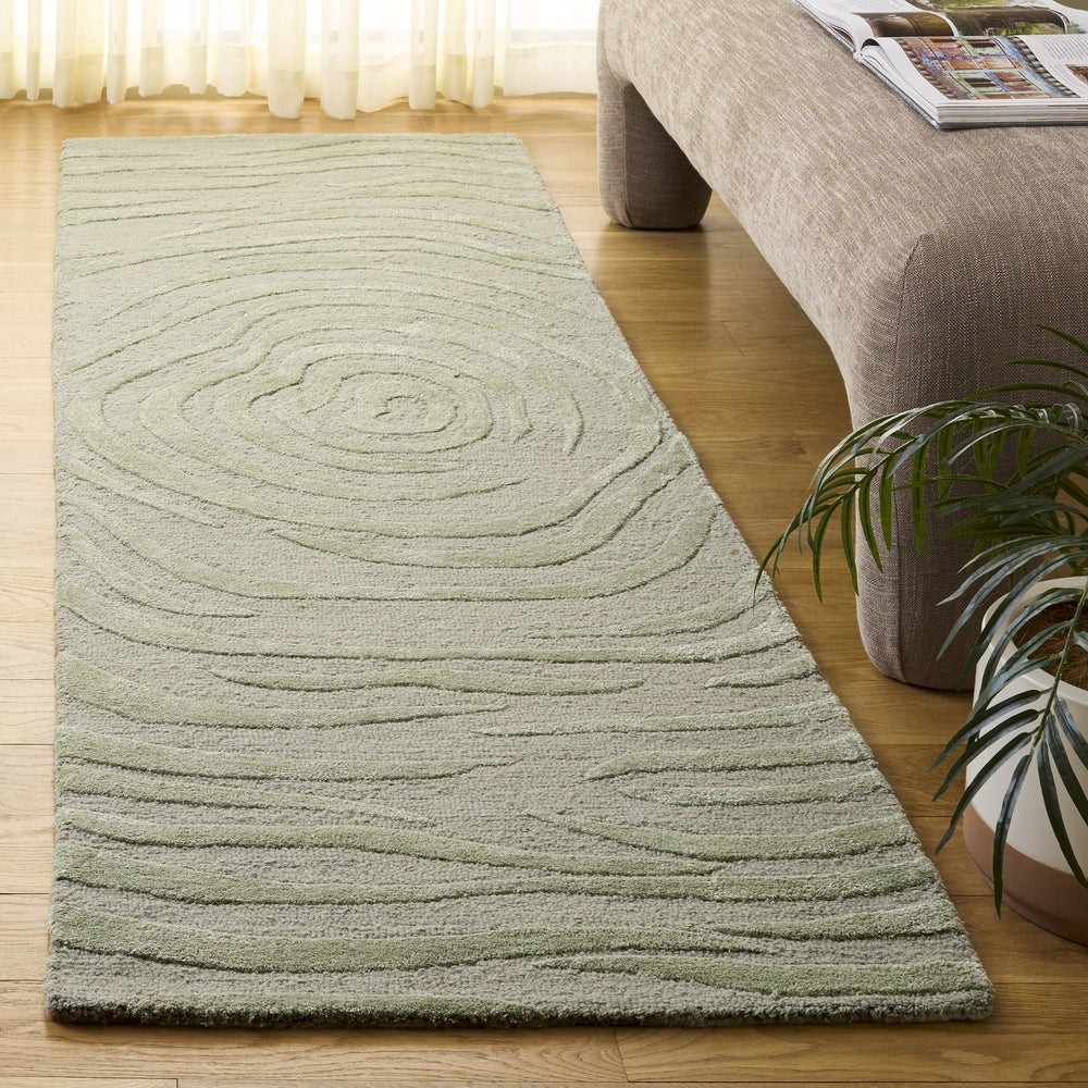 Safavieh Glamour Hand-Tufted Sage Green Area Rug — Soft Low-Pile Wool-Viscose Blend, Subtle Luster For Modern Spaces 4'-0" x 6'-0" GLM618W-4