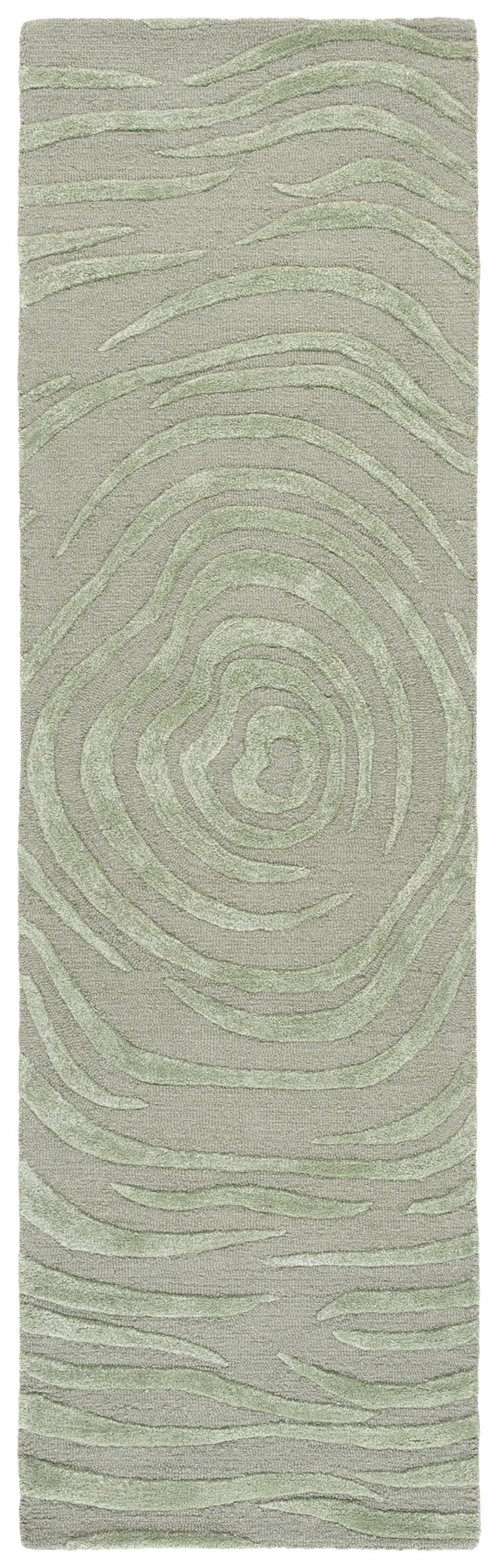 Safavieh Glamour Hand-Tufted Sage Green Round Rug — Wool-Blend Low-Profile Modern Centerpiece For Rooms 6'-0" x 6'-0" GLM618W-6R