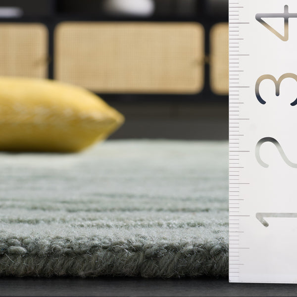 Safavieh Glamour Hand-Tufted Sage Green Area Rug — Low-Pile Wool Blend Square Rug For Modern Living Spaces 6'-0" x 6'-0" GLM618W-6SQ