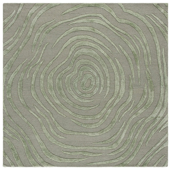 Safavieh Glamour Hand‑Tufted Sage Green Area Rug — Wool‑Viscose Blend, Low Profile, Luxe Soft Pile For Modern Spaces 5'-0" x 8'-0" GLM618W-5