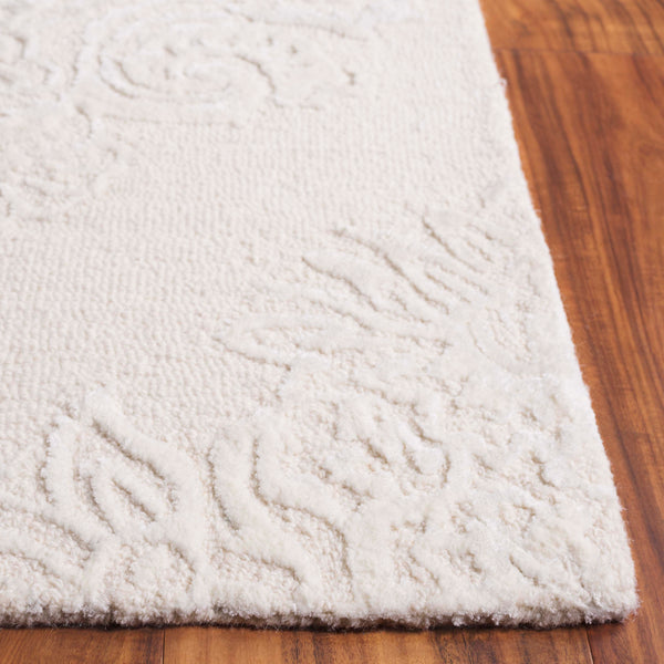 Safavieh Glamour Ivory Floral Runner Rug - Hand-tufted Elegance For Hallways And Entryways With Soft Comfort Ivory 60% Wool,30% Viscose,10% Cotton Glm619a-5