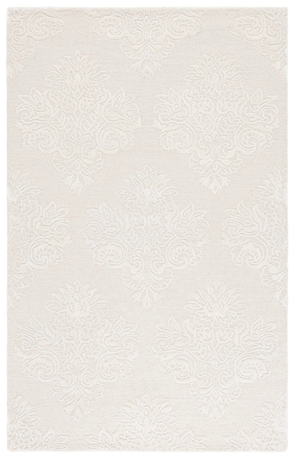 Safavieh Glamour Hand Tufted Floral Area Rug – Elegant Luxury For Cozy Spaces, Handcrafted In India, 60% Wool Ivory 60% Wool,30% Viscose,10% Cotton Glm619a-4