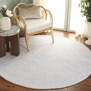 Safavieh Glamour Ivory Floral Runner Rug - Hand-tufted Elegance For Hallways And Entryways With Soft Comfort Ivory 60% Wool,30% Viscose,10% Cotton Glm619a-6r
