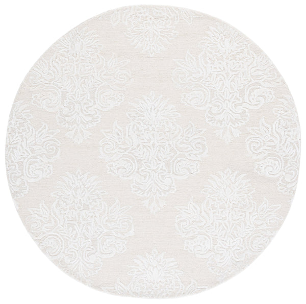 Safavieh Glamour Ivory Floral Runner Rug - Hand-tufted Elegance For Hallways And Entryways With Soft Comfort Ivory 60% Wool,30% Viscose,10% Cotton Glm619a-6r