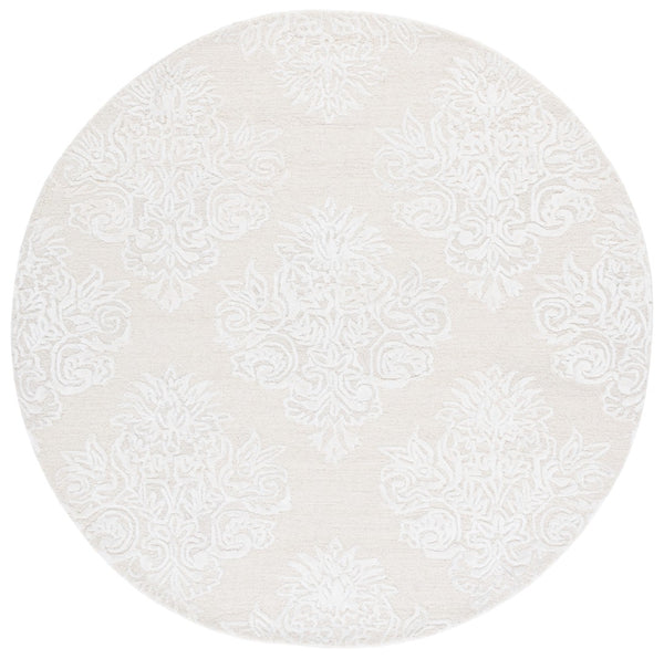 Safavieh Glamour Hand Tufted Floral Area Rug – Elegant Luxury For Cozy Spaces, Handcrafted In India, 60% Wool Ivory 60% Wool,30% Viscose,10% Cotton Glm619a-4