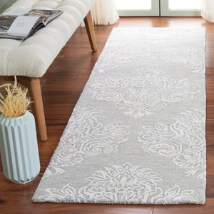 Safavieh Glamour Hand Tufted Floral Area Rug – Elegant Luxury For Cozy Spaces, Handcrafted In India, 60% Wool Light Blue ,Ivory 60% Wool,30% Viscose,10% Cotton Glm619l-4