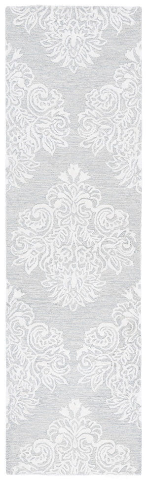 Safavieh Glamour Hand Tufted Floral Area Rug – Elegant Luxury For Cozy Spaces, Handcrafted In India, 60% Wool Light Blue ,Ivory 60% Wool,30% Viscose,10% Cotton Glm619l-4