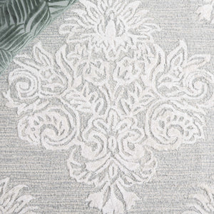 Safavieh Glamour Ivory Floral Runner Rug - Hand-tufted Elegance For Hallways And Entryways With Soft Comfort Light Blue ,Ivory 60% Wool,30% Viscose,10% Cotton Glm619l-5