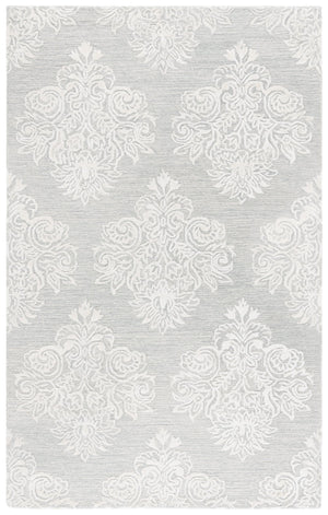 Safavieh Glamour Ivory Floral Runner Rug - Hand-tufted Elegance For Hallways And Entryways With Soft Comfort Light Blue ,Ivory 60% Wool,30% Viscose,10% Cotton Glm619l-5