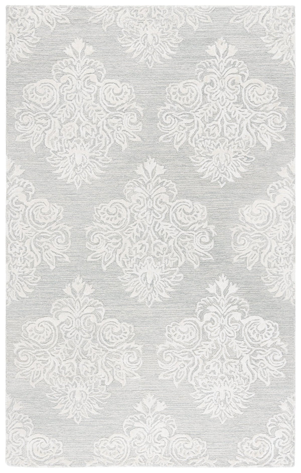 Safavieh Glamour Ivory Floral Runner Rug - Hand-tufted Elegance For Hallways And Entryways With Soft Comfort Light Blue ,Ivory 60% Wool,30% Viscose,10% Cotton Glm619l-5