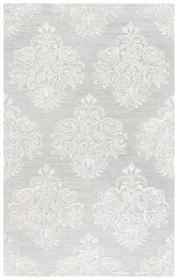Safavieh Glamour Hand Tufted Floral Area Rug – Elegant Luxury For Cozy Spaces, Handcrafted In India, 60% Wool Light Blue ,Ivory 60% Wool,30% Viscose,10% Cotton Glm619l-4