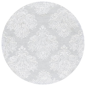 Safavieh Glamour Ivory Floral Runner Rug - Hand-tufted Elegance For Hallways And Entryways With Soft Comfort Light Blue ,Ivory 60% Wool,30% Viscose,10% Cotton Glm619l-6r