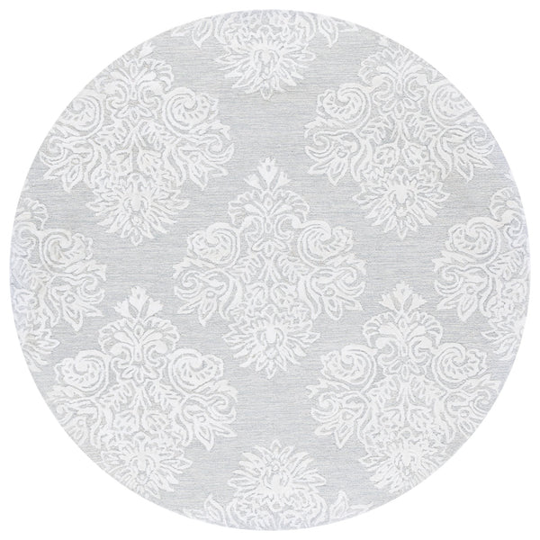 Safavieh Glamour Ivory Floral Runner Rug - Hand-tufted Elegance For Hallways And Entryways With Soft Comfort Light Blue ,Ivory 60% Wool,30% Viscose,10% Cotton Glm619l-6r