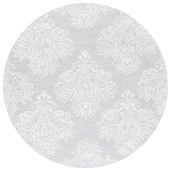 Safavieh Glamour Hand Tufted Floral Area Rug – Elegant Luxury For Cozy Spaces, Handcrafted In India, 60% Wool Light Blue ,Ivory 60% Wool,30% Viscose,10% Cotton Glm619l-4