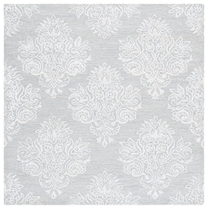 Safavieh Glamour Ivory Floral Runner Rug - Hand-tufted Elegance For Hallways And Entryways With Soft Comfort Light Blue ,Ivory 60% Wool,30% Viscose,10% Cotton Glm619l-6sq