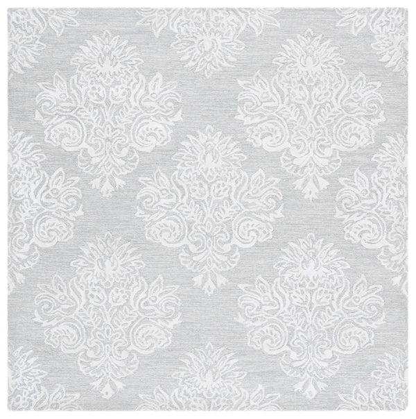 Safavieh Glamour Hand Tufted Floral Area Rug – Elegant Luxury For Cozy Spaces, Handcrafted In India, 60% Wool Light Blue ,Ivory 60% Wool,30% Viscose,10% Cotton Glm619l-4