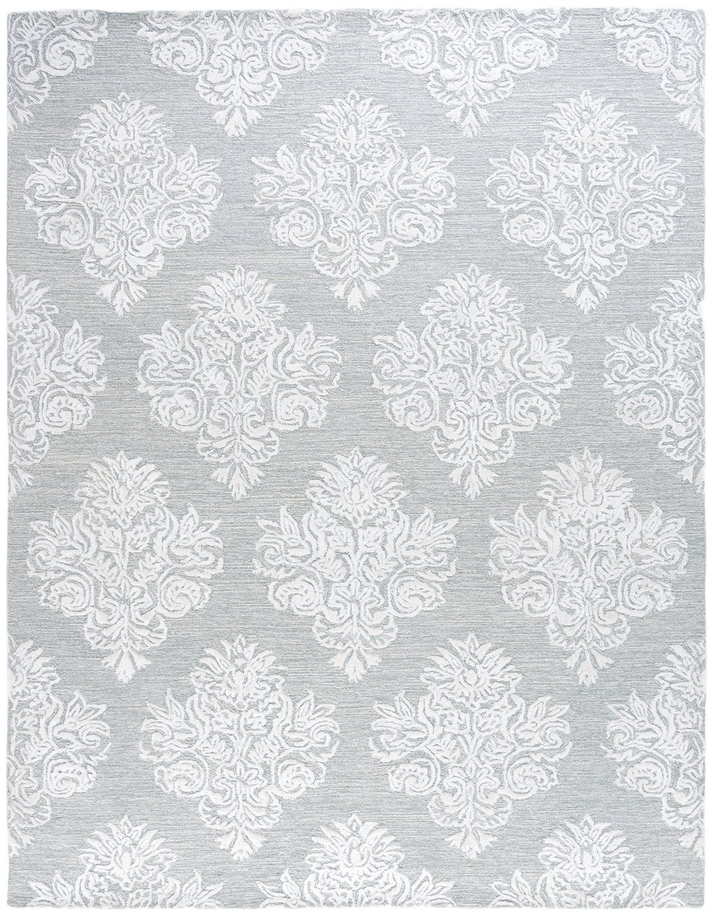 Safavieh Glamour Hand-tufted Area Rug 8x10 Ft In Light Blue & Ivory - Luxurious Floral Design For Any Room Light Blue ,Ivory 50% Wool,40% Viscose,10% Cotton Glm619l-8