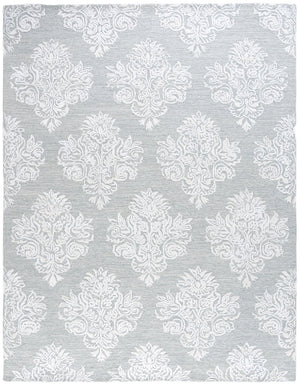 Safavieh Glamour Hand-tufted Area Rug 8x10 Ft In Light Blue & Ivory - Luxurious Floral Design For Any Room Light Blue ,Ivory 50% Wool,40% Viscose,10% Cotton Glm619l-8