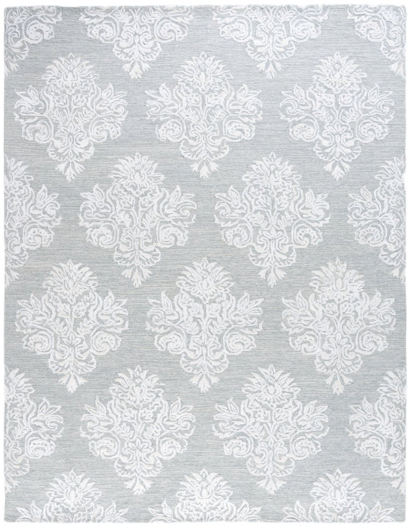 Safavieh Glamour Hand-tufted Area Rug 8x10 Ft In Light Blue & Ivory - Luxurious Floral Design For Any Room Light Blue ,Ivory 50% Wool,40% Viscose,10% Cotton Glm619l-8