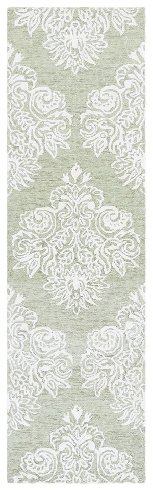 Safavieh Glamour Hand Tufted Floral Area Rug – Elegant Luxury For Cozy Spaces, Handcrafted In India, 60% Wool Sage ,Ivory 60% Wool,30% Viscose,10% Cotton Glm619w-4