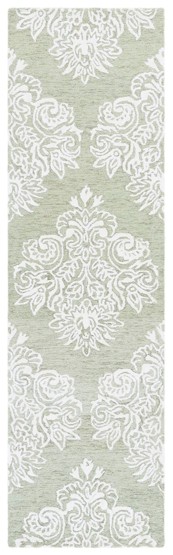 Safavieh Glamour Hand Tufted Floral Area Rug – Elegant Luxury For Cozy Spaces, Handcrafted In India, 60% Wool Sage ,Ivory 60% Wool,30% Viscose,10% Cotton Glm619w-4