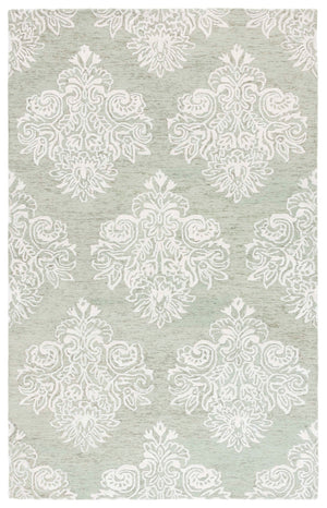 Safavieh Glamour Hand Tufted Floral Area Rug – Elegant Luxury For Cozy Spaces, Handcrafted In India, 60% Wool Sage ,Ivory 60% Wool,30% Viscose,10% Cotton Glm619w-4