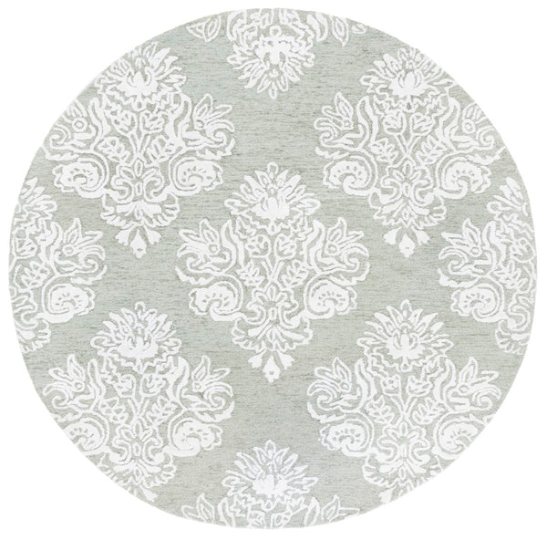 Safavieh Glamour Hand Tufted Floral Area Rug – Elegant Luxury For Cozy Spaces, Handcrafted In India, 60% Wool Sage ,Ivory 60% Wool,30% Viscose,10% Cotton Glm619w-4