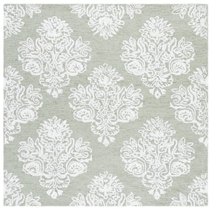 Safavieh Glamour Hand Tufted Floral Area Rug – Elegant Luxury For Cozy Spaces, Handcrafted In India, 60% Wool Sage ,Ivory 60% Wool,30% Viscose,10% Cotton Glm619w-4