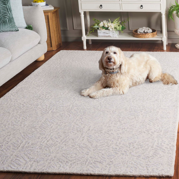 Safavieh Glamour Floral Hand Tufted Area Rug – Luxurious Ivory Design For Elegant Home Decor Solutions Ivory 50% Wool,40% Viscose,10% Cotton Glm620a-4