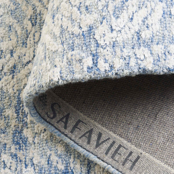 Safavieh Glamour Hand-tufted Runner Rug - Timeless Floral Elegance For Sophisticated Home Interiors Blue ,Ivory 50% Wool,40% Viscose,10% Cotton Glm620m-5